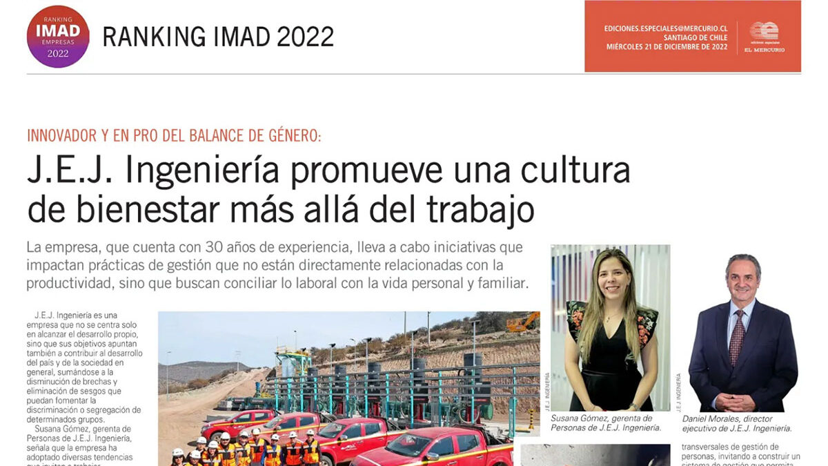 Innovador y en pro del balance de género: J.E.J. Ingeniería promueve una cultura de bienestar más allá del trabajo