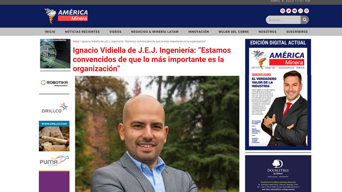 Ignacio Vidiella de J.E.J. Ingeniería: “Estamos convencidos de que lo más importante es la organización”